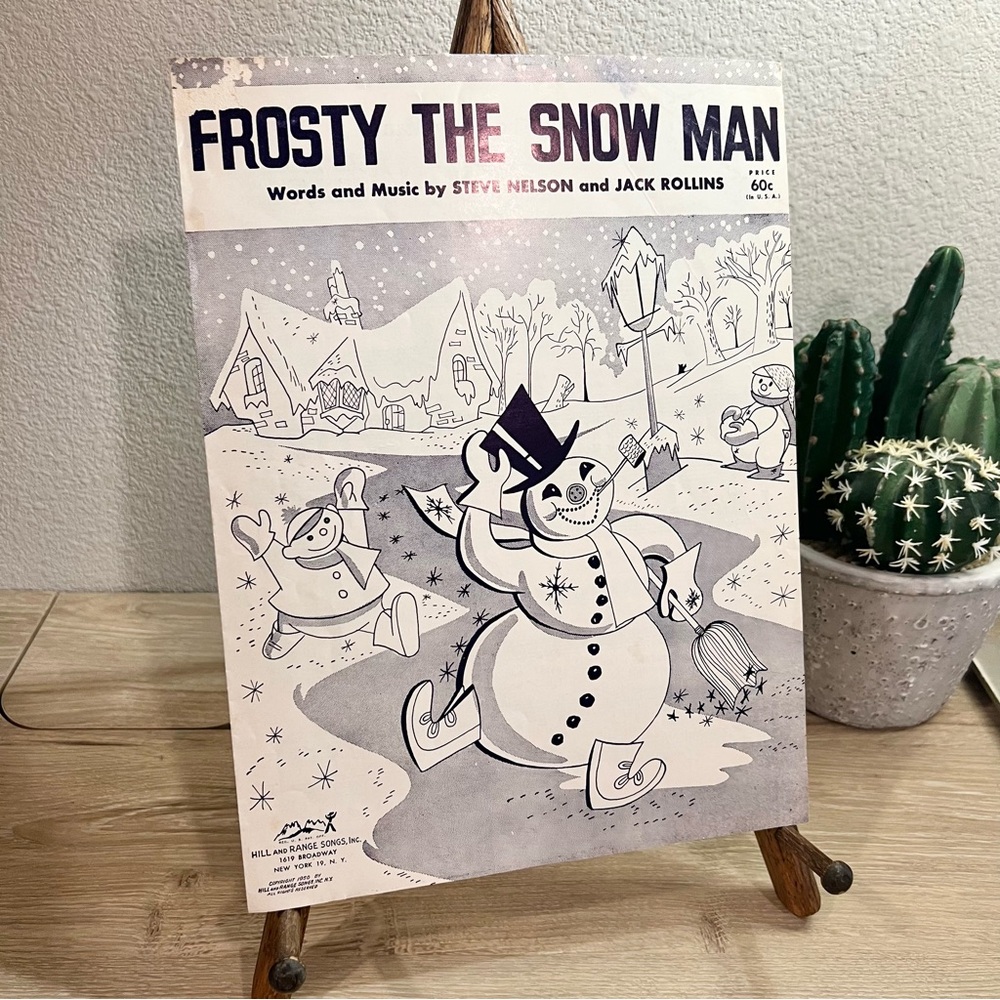Vintage 1950 Frosty The Snow Man Sheet Music Nelson Rollins
